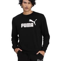 Puma Essentials Black Regular Fit Logo Sweatshirt-image-69