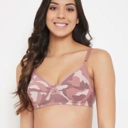 Clovia Dusky Pink Non Wired Non Padded Full Coverage Bra-image-34