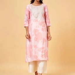 Rangmanch by Pantaloons Pink Embroidered Straight Kurta-picture-44