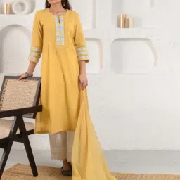 Prakriti Jaipur Mustard Kota Dupatta-picture-32