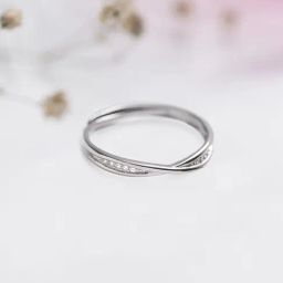 Zavya 92.5 Sterling Silver Adjustable Ring in Rhodium-Plating-18