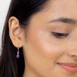 Ornate Jewels 92.5 Sterling Silver Amethyst Earrings for Women-image-33