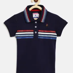 Beverly Hills Polo Club Kids Navy Printed Polo T-Shirt-image-76
