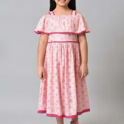 Aurelia Kids Pink Floral Print Dress-image-82