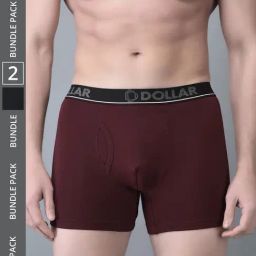 Dollar Bigboss Assorted Cotton Regular Fit Trunks - Pack Of 2-picture-23