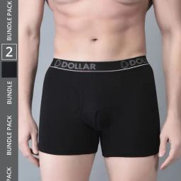 Dollar Bigboss Assorted Cotton Regular Fit Trunks - Pack Of 2-picture-36