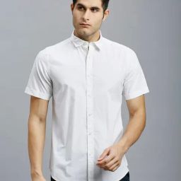 Reid & Taylor White Cotton Slim fit Solid Shirt-picture-23