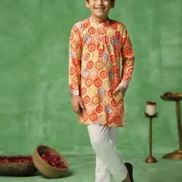 Fashion Dream Boys Multi Color Printed Kurta and Pyjama-picture-21