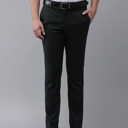 Park Avenue Men Self-Design Checked Formal Trousers-image-28