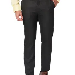 Raymond Brown Classic Fit Texture Trousers-image-29