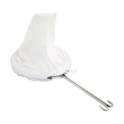 Hazel Silver & White Stainless Steel And Cotton Cloth Water Strainer-46