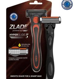 Zlade HyperGlide5 Razor For Men with Aloe vera Lubricating Strip (Black)-image-83
