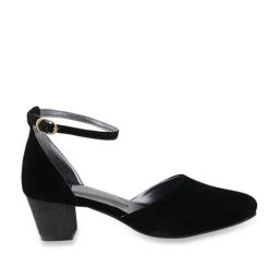 Shoetopia Women's Black Ankle Strap Sandals-image-63