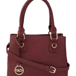Globus Maroon Solid Medium Handheld Handbag-16
