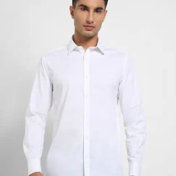 Peregrine By Pantaloons White Cotton Slim Fit Shirts-picture-30