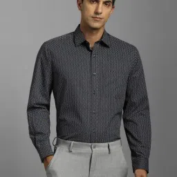 Louis Philippe Black Regular Fit Printed Shirt-picture-27