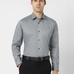 Van Heusen White Cotton Regular Fit Printed Shirt-image-99