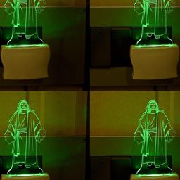SOMIL Green & Blue Pack Of 4 Acrylic Lord Jesus Printed Glass With LED Night Lamps-image-80