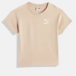 Puma Boys Brand Logo Printed Classics Relaxed Fit Pure Cotton T-shirt-image-24