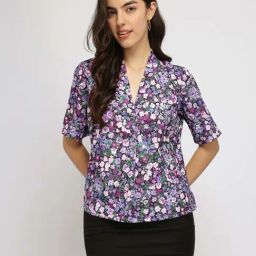 FableStreet Purple Printed Top-picture-46