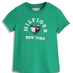 Tommy Hilfiger Girls Green Solid Regular Fit T-Shirt-36