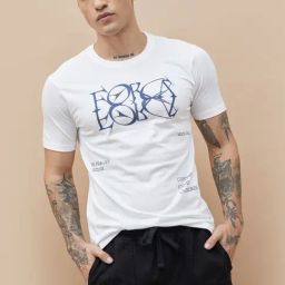 Forca By Lifestyle White Regular Fit Printed T-Shirt-picture-40