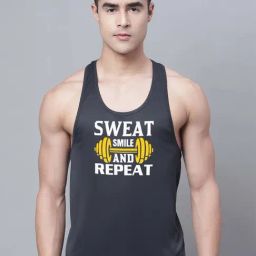 Friskers Black Regular Fit Graphic Sports Vest-image-25