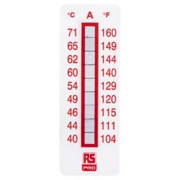 RS PRO Non-Reversible Temperature Sensitive Label 40°C to 71°C 9 Levels, 7799779-1