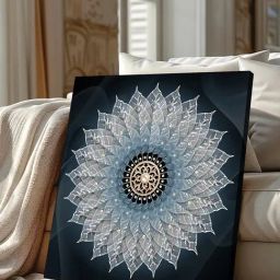 Art Street Leaf Rangoli Abstract Canvas Modern Art Paintings-10