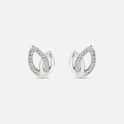 Charming Overlap Silver Stud Earrings for Women 925 Silver-image-19