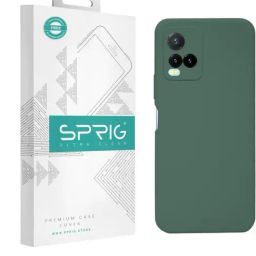Sprig Liquid Silicone Back Cover for Vivo Y21G (Green)-image-70