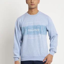 Turtle Blue Regular Fit Printed Sweatshirt-picture-16