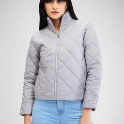 Spykar Grey Relaxed Fit Puffer Jacket-picture-27
