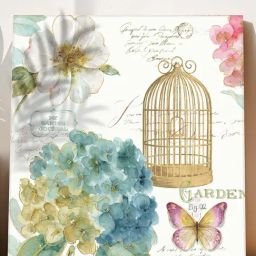 Art Street Flower With Butterfly Decorative Canvas Modern Art Painting-image-19