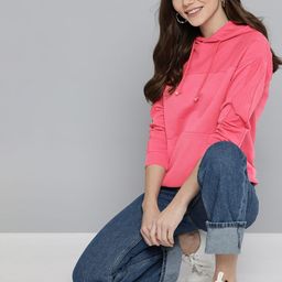 Mast & Harbour Women Pink Pure Cotton Sweatshirt-image-95