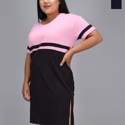 Christy World Women pack of 2 Colourblocked Pockets T-shirt-image-80