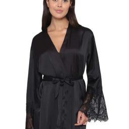 Wacoal Black Plain Robe-picture-20