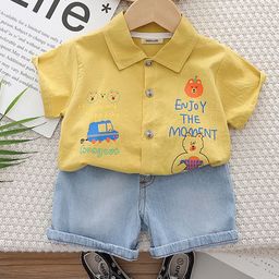 INCLUD Boys Printed Shirt With Shorts-39