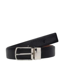 Bulchee Black & Tan Leather Solid Reversible Belt-image-17
