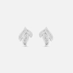 Shimmering Leaf Silver Studs Earrings for Women 925 Silver-image-8