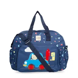 MeeMee Kids Blue Printed Multifunctional Baby Diaper Bag-11
