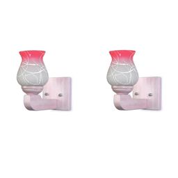 Somil Premium Designer Glass Wall / Night Lamp Elegant & Stylish Dcor Accent for Modern Interiors, color- Pink, White, Size- 19 X 24 X 20.5 CM-image-45
