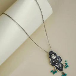 Fabindia Silver Long Necklace-image-12