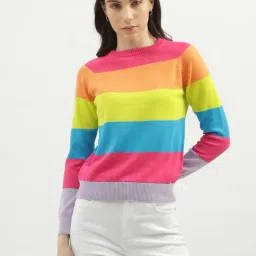 United Colors of Benetton Multicolor Cotton Striped Sweater-picture-30
