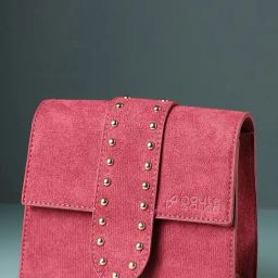 HauteSauce Red Textured Medium Cross Body Bag-2