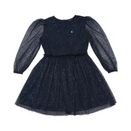 Allen Solly Junior Navy Shimmer Full Sleeves Frock-picture-41