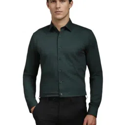 Louis Philippe Green Cotton Slim Fit Shirt-picture-37