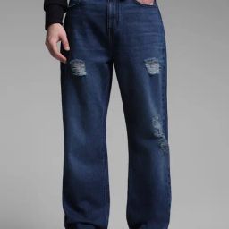 Jack & Jones Blue Cotton Loose FitJeans-image-34