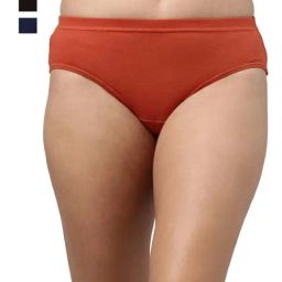 FEELINGS Assorted Color Cotton Plain Hipster Panties - Pack of 3-image-25