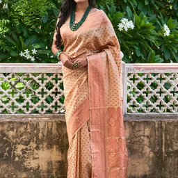 KALINI Ethnic Motifs Zari Silk Blend Ready to Wear Saree-image-85
